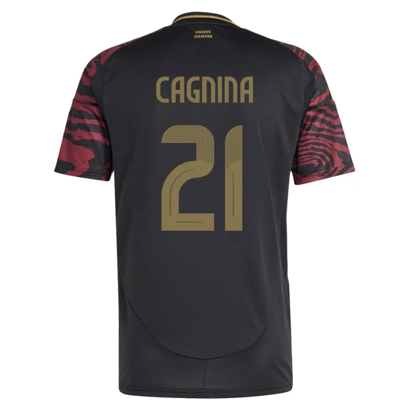 Danxen Dámské Peru Grace Cagnina #21 Černá Daleko Hráčské Dresy 24-26 Dres