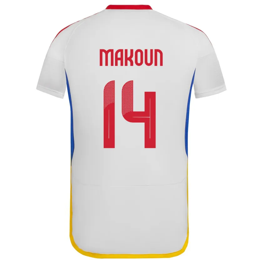 Danxen Dámské Venezuela Christian Makoun #14 Bílý Daleko Hráčské Dresy 24-26 Dres