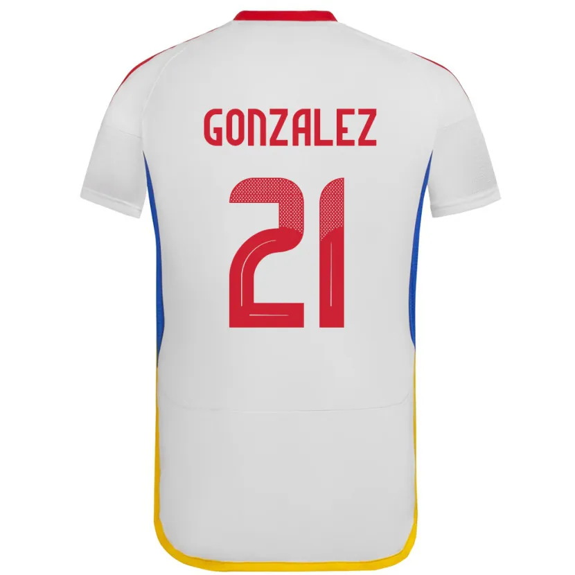 Danxen Dámské Venezuela Alexander González #21 Bílý Daleko Hráčské Dresy 24-26 Dres