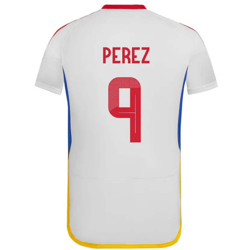 Danxen Dámské Venezuela Daniel Pérez #9 Bílý Daleko Hráčské Dresy 24-26 Dres