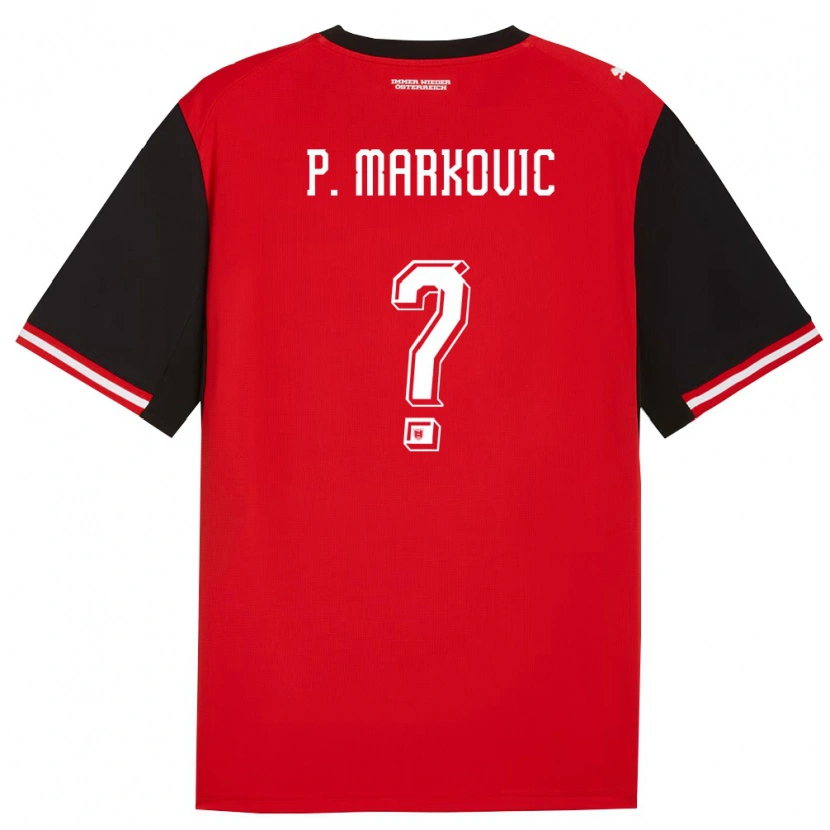 Danxen Dětské Rakousko Petar Markovic #0 Černá Bílá Domů Hráčské Dresy 26-28 Dres