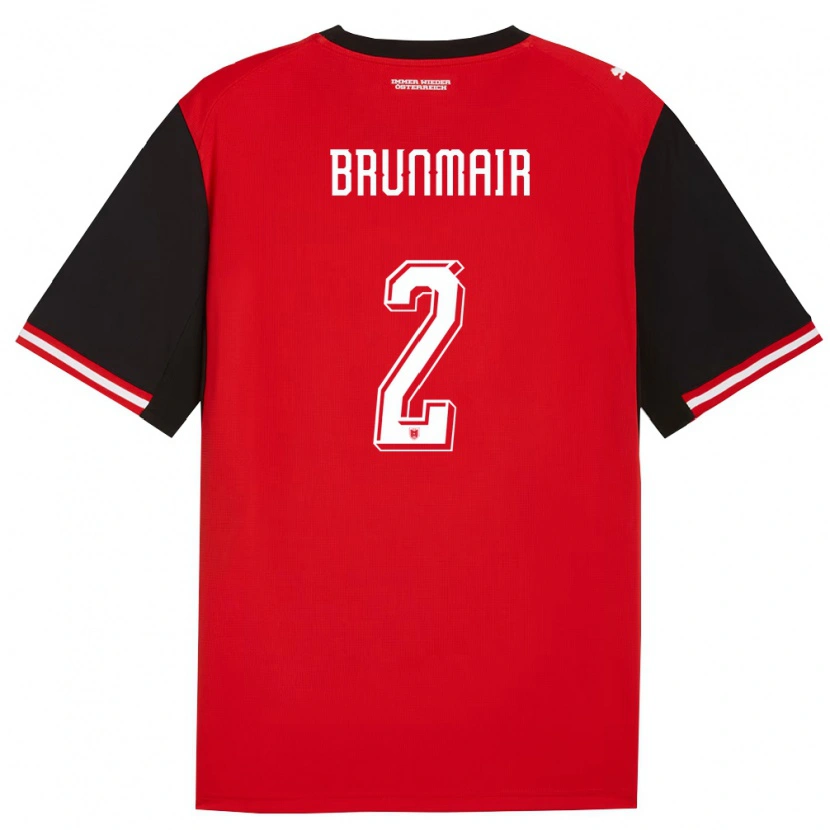 Danxen Dětské Rakousko Livia Brunmair #2 Černá Bílá Domů Hráčské Dresy 26-28 Dres