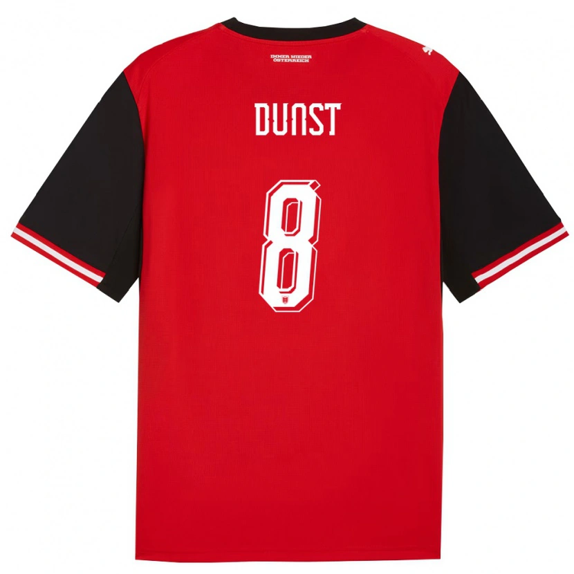 Danxen Dětské Rakousko Barbara Dunst #8 Černá Bílá Domů Hráčské Dresy 26-28 Dres
