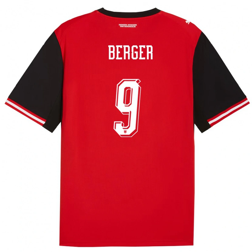 Danxen Dětské Rakousko Nico Berger #9 Černá Bílá Domů Hráčské Dresy 26-28 Dres