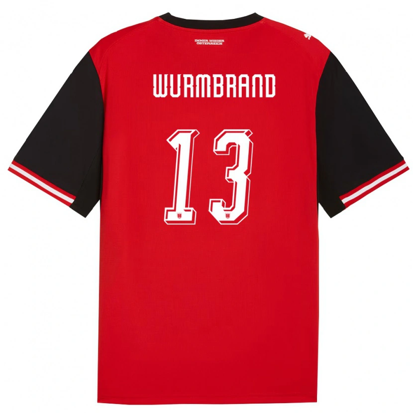 Danxen Dětské Rakousko Nikolaus Wurmbrand #13 Černá Bílá Domů Hráčské Dresy 26-28 Dres