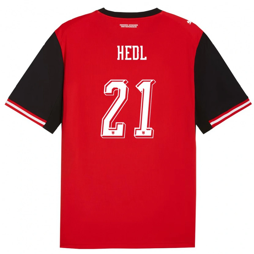Danxen Dětské Rakousko Philip Hedl #21 Černá Bílá Domů Hráčské Dresy 26-28 Dres