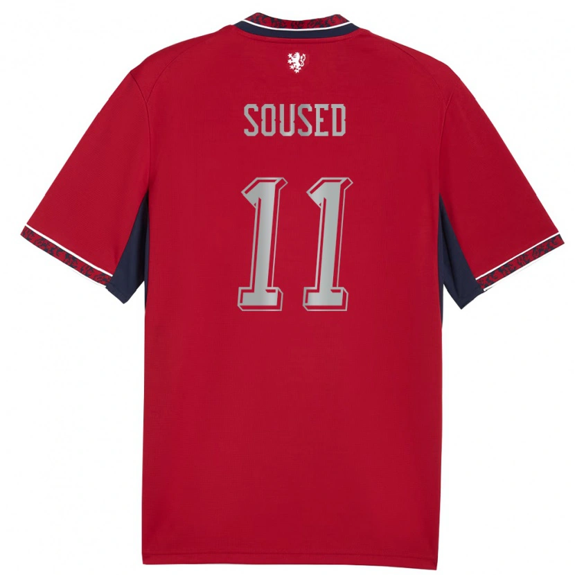 Danxen Dětské Česko Lukas Soused #11 Červená Bílá Námořnická Domů Hráčské Dresy 26-28 Dres