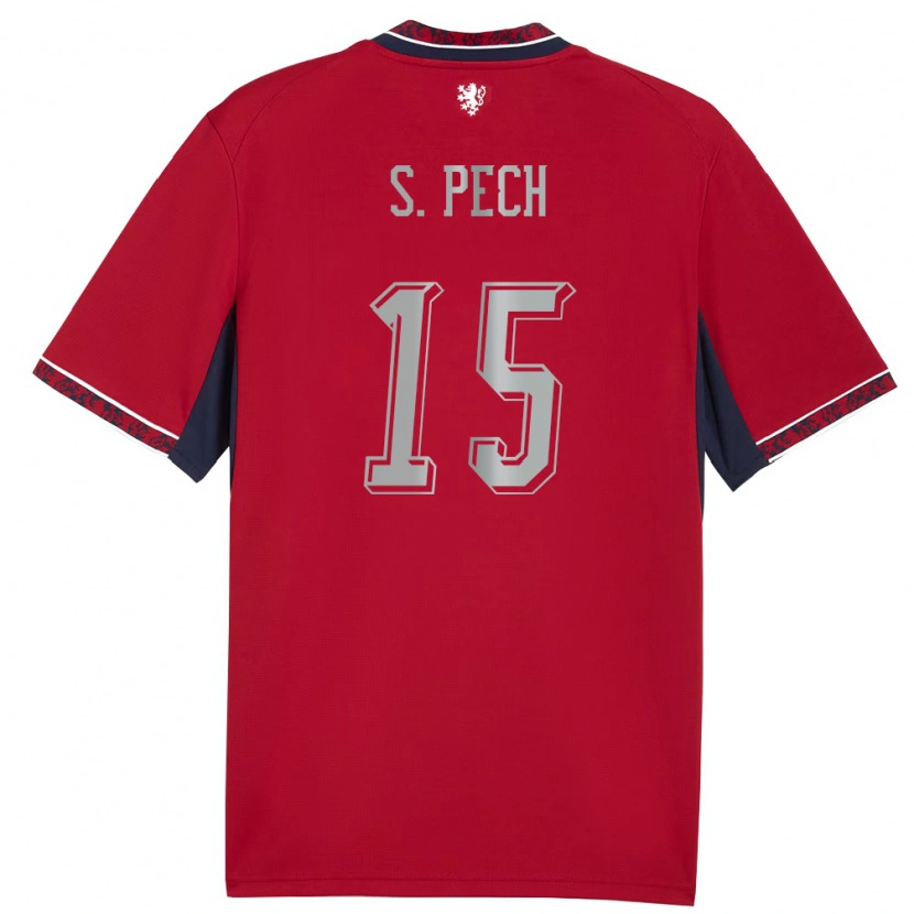 Danxen Dětské Česko Sebastian Pech #15 Červená Bílá Námořnická Domů Hráčské Dresy 26-28 Dres