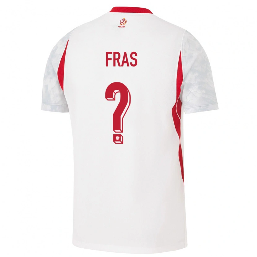 Danxen Dětské Polsko Filip Fras #0 Bílá Červená Šedá Domů Hráčské Dresy 26-28 Dres