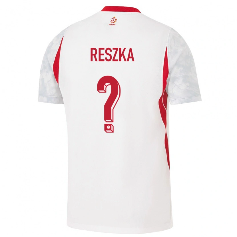 Danxen Dětské Polsko Filip Reszka #0 Bílá Červená Šedá Domů Hráčské Dresy 26-28 Dres