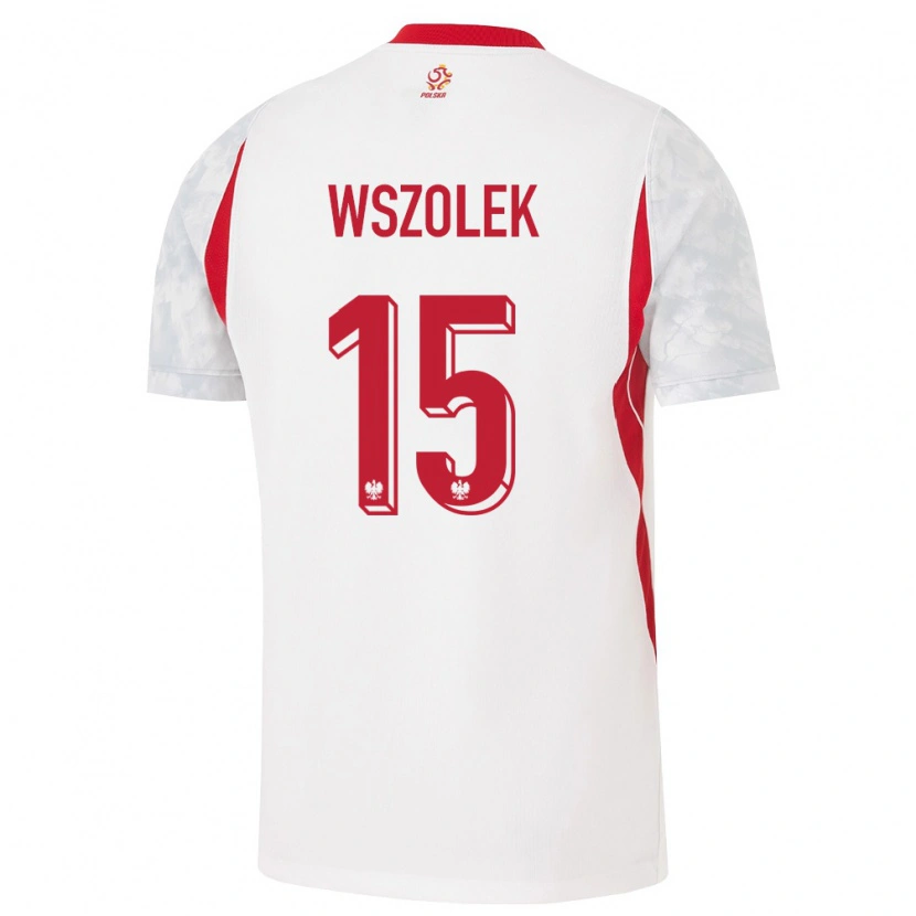 Danxen Dětské Polsko Paweł Wszołek #15 Bílá Červená Šedá Domů Hráčské Dresy 26-28 Dres