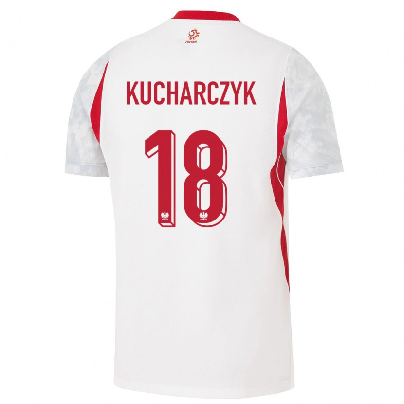 Danxen Dětské Polsko Filip Kucharczyk #18 Bílá Červená Šedá Domů Hráčské Dresy 26-28 Dres