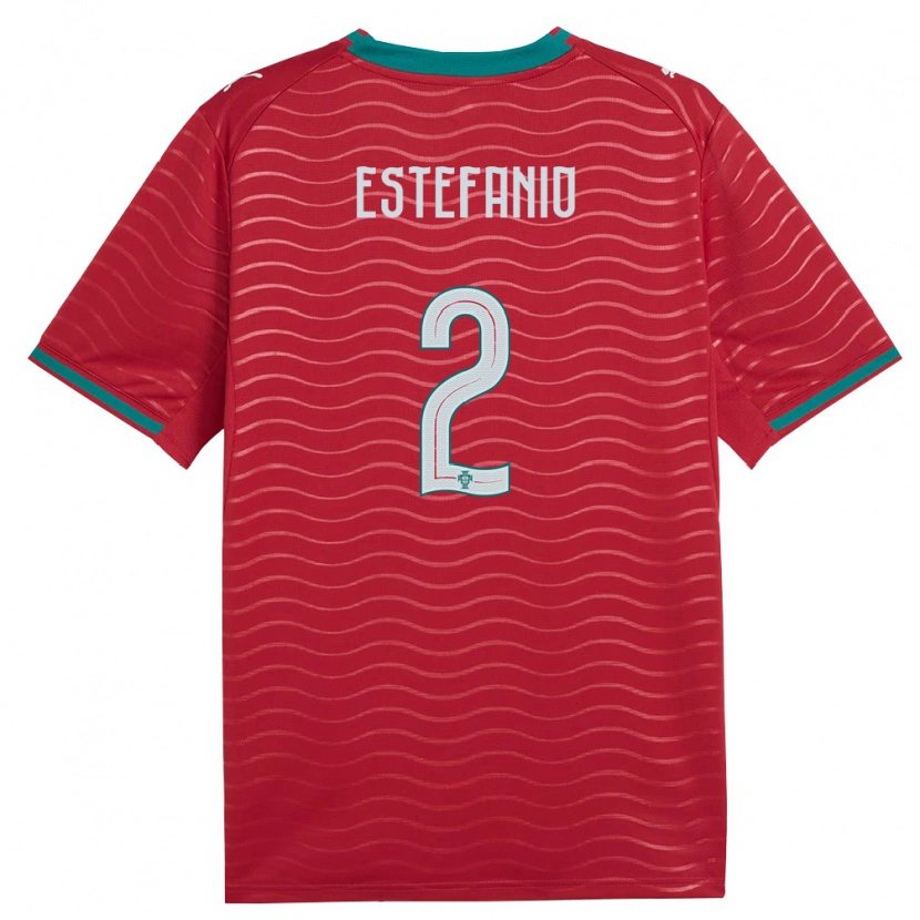 Danxen Dětské Portugalsko Estefânio #2 Červená Zelená Bílá Domů Hráčské Dresy 26-28 Dres