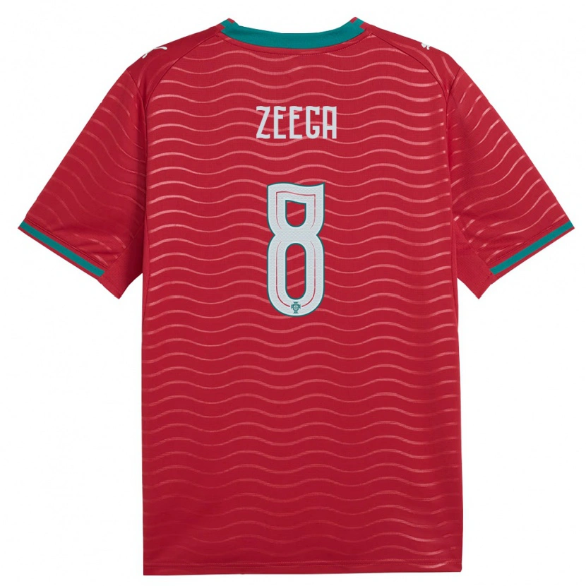 Danxen Dětské Portugalsko Zeega #8 Červená Zelená Bílá Domů Hráčské Dresy 26-28 Dres