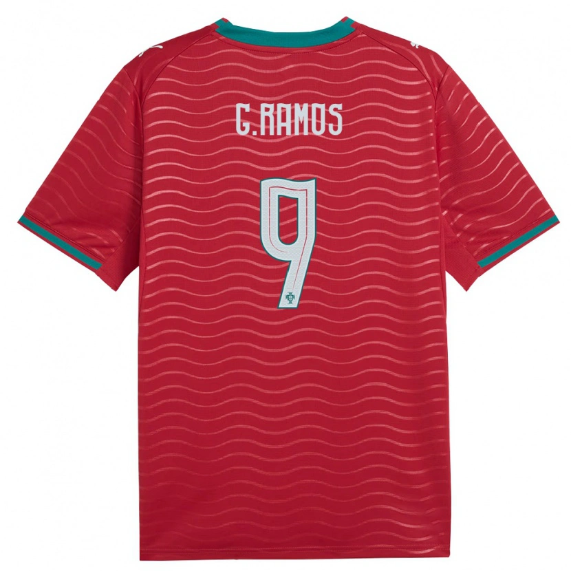 Danxen Dětské Portugalsko Gonçalo Ramos #9 Červená Zelená Bílá Domů Hráčské Dresy 26-28 Dres
