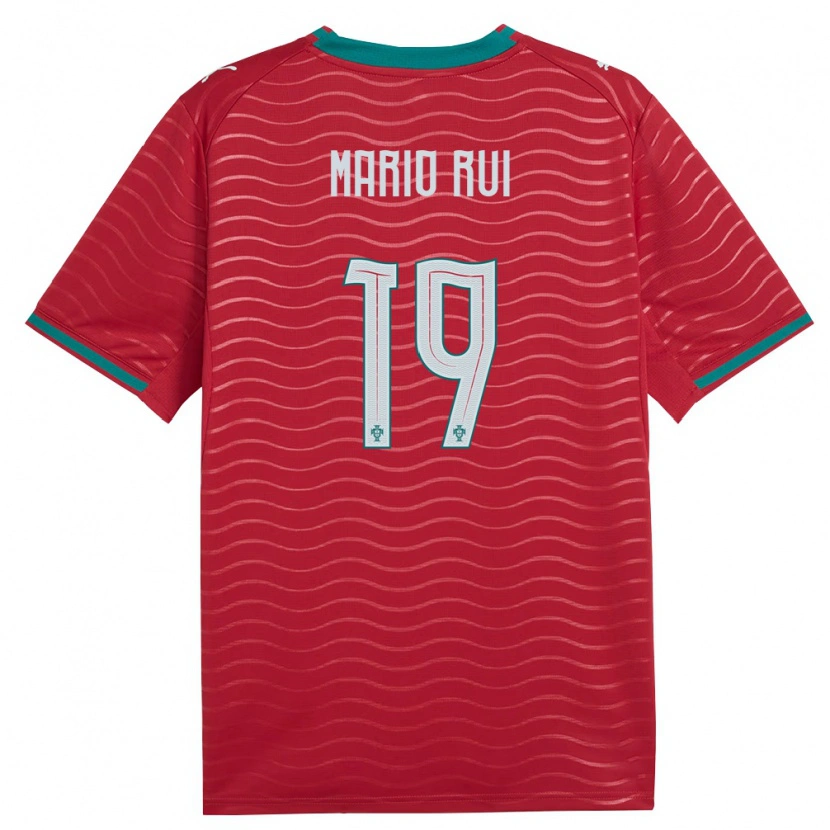 Danxen Dětské Portugalsko Mario Rui #19 Červená Zelená Bílá Domů Hráčské Dresy 26-28 Dres