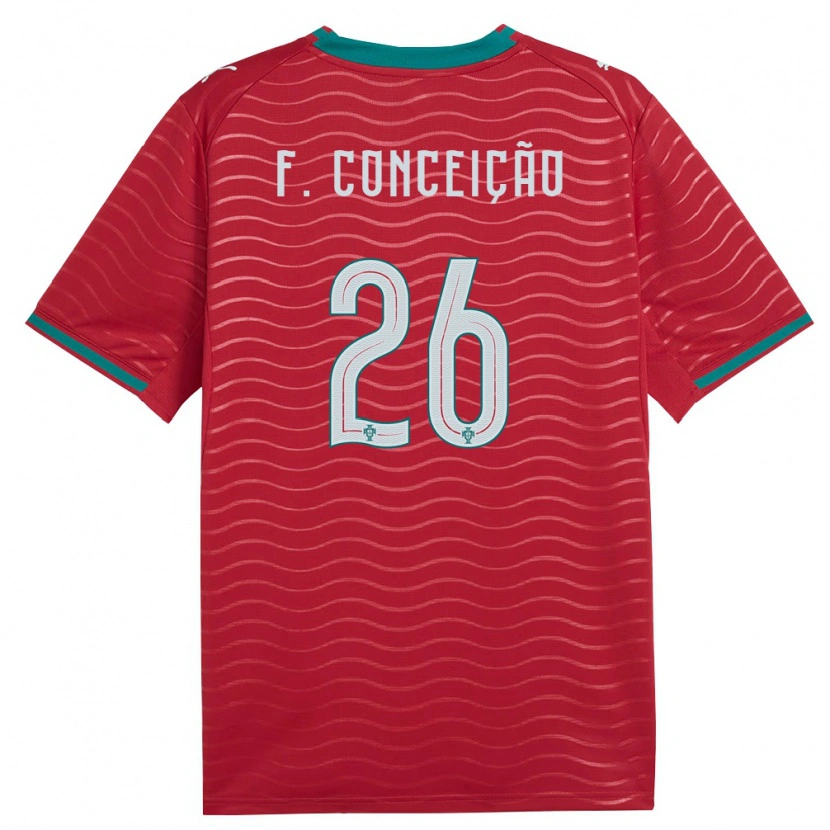 Danxen Dětské Portugalsko Francisco Conceição #26 Červená Zelená Bílá Domů Hráčské Dresy 26-28 Dres