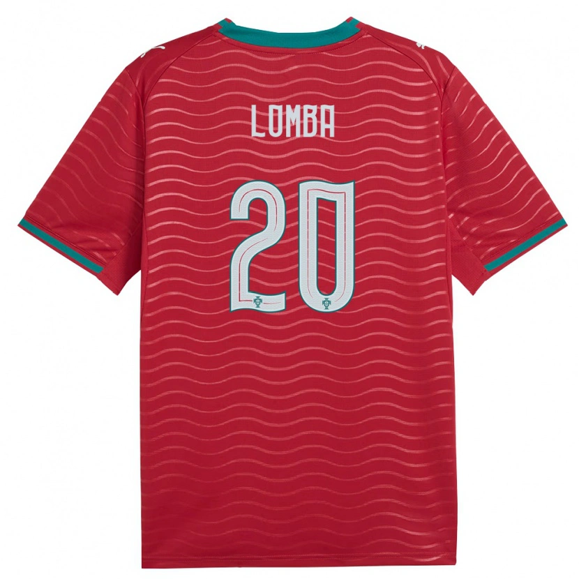 Danxen Dětské Portugalsko João Lomba #20 Červená Zelená Bílá Domů Hráčské Dresy 26-28 Dres