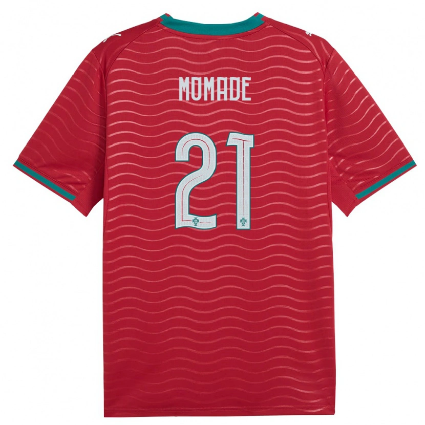 Danxen Dětské Portugalsko Rayhan Momade #21 Červená Zelená Bílá Domů Hráčské Dresy 26-28 Dres