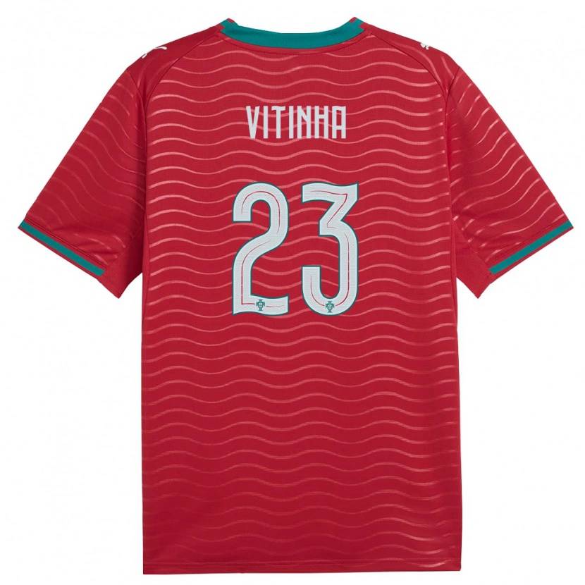 Danxen Dětské Portugalsko Vitinha #23 Červená Zelená Bílá Domů Hráčské Dresy 26-28 Dres
