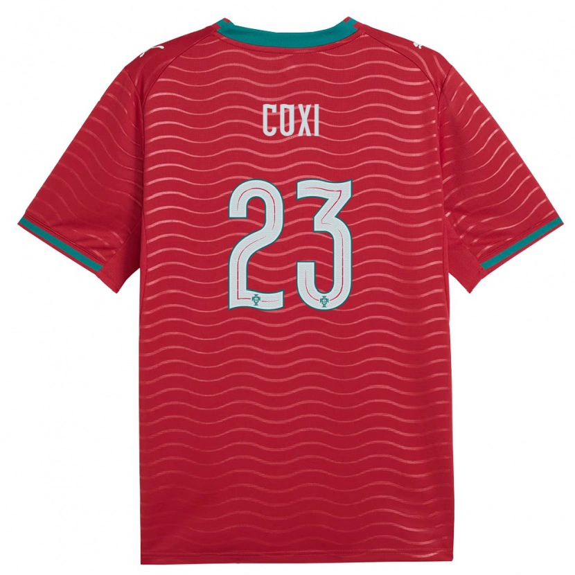 Danxen Dětské Portugalsko Diego Coxi #23 Červená Zelená Bílá Domů Hráčské Dresy 26-28 Dres