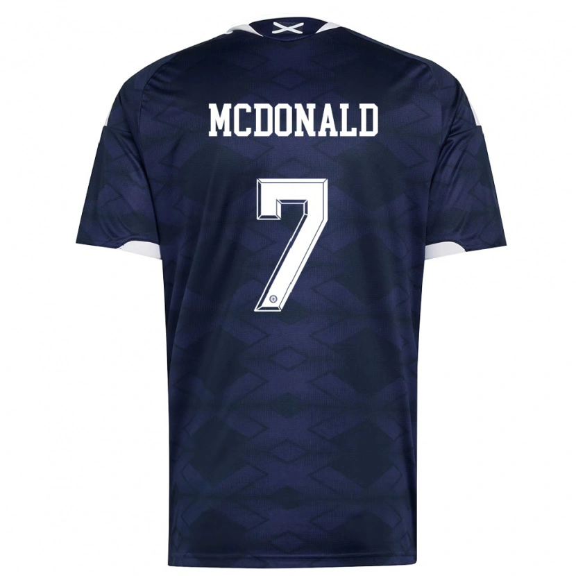 Danxen Dětské Skotsko Josh Mcdonald #7 Námořnická Bílá Domů Hráčské Dresy 26-28 Dres