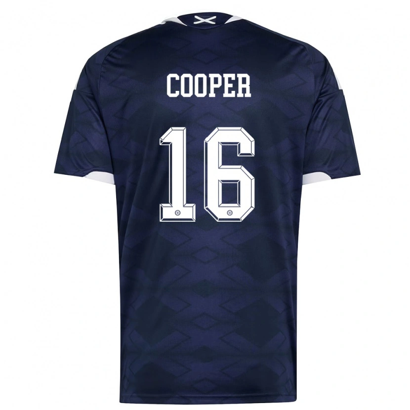 Danxen Dětské Skotsko Liam Cooper #16 Námořnická Bílá Domů Hráčské Dresy 26-28 Dres