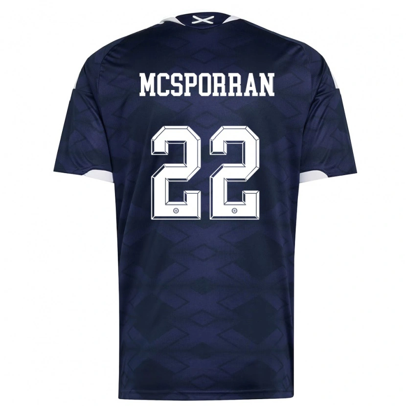 Danxen Dětské Skotsko Arran Mcsporran #22 Námořnická Bílá Domů Hráčské Dresy 26-28 Dres