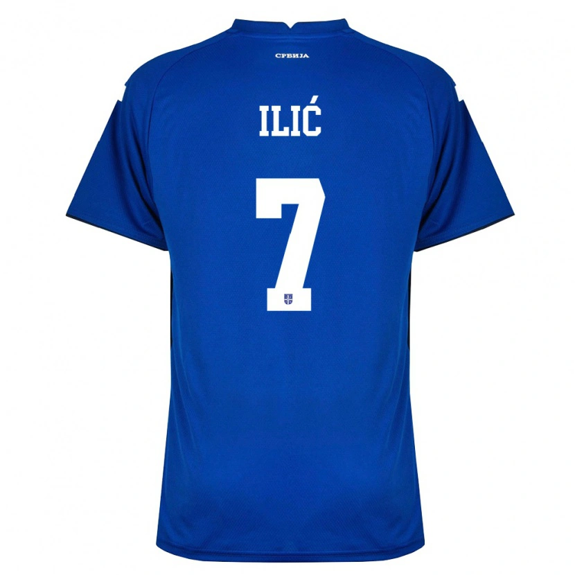 Danxen Dětské Srbsko Luka Ilic #7 Námořnická Červená Domů Hráčské Dresy 26-28 Dres