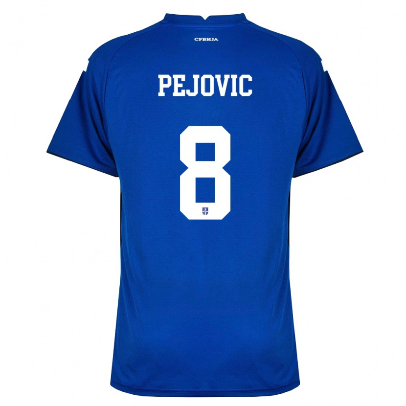 Danxen Dětské Srbsko Veljko Pejovic #8 Námořnická Červená Domů Hráčské Dresy 26-28 Dres