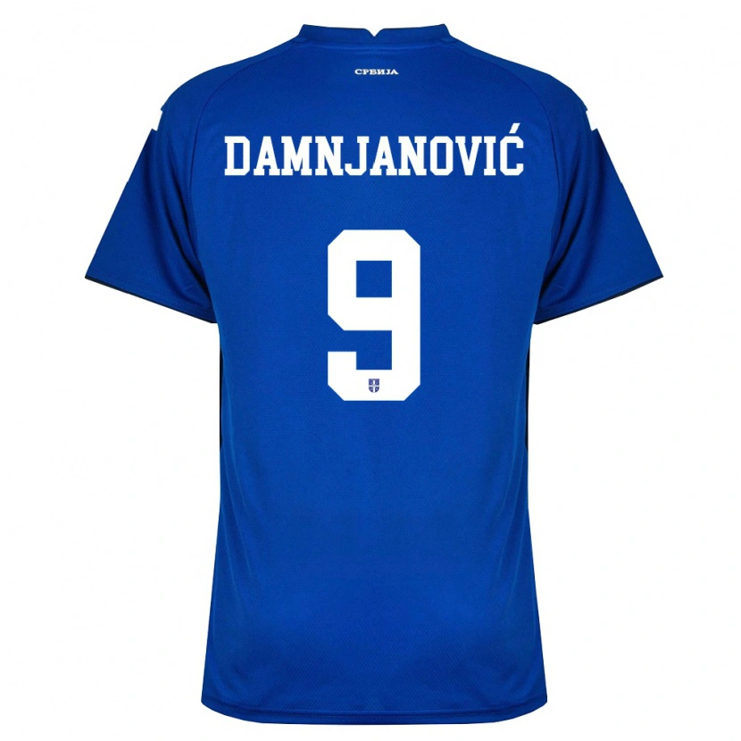 Danxen Dětské Srbsko Jovana Damnjanovic #9 Námořnická Červená Domů Hráčské Dresy 26-28 Dres