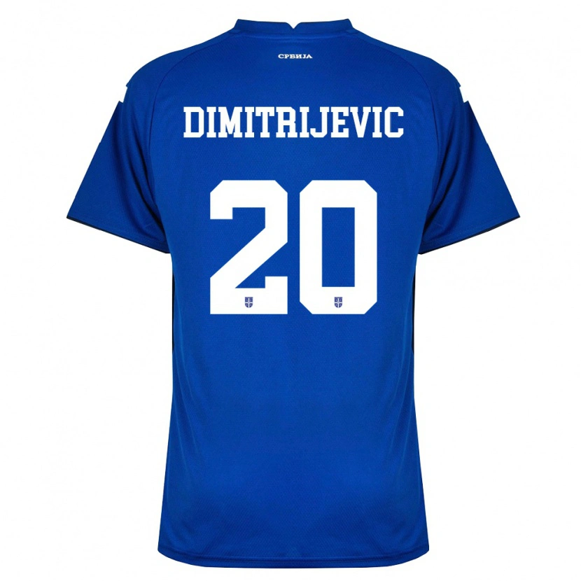 Danxen Dětské Srbsko Vojin Dimitrijevic #20 Námořnická Červená Domů Hráčské Dresy 26-28 Dres