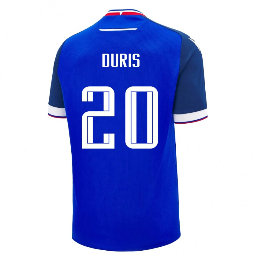Danxen Dětské Slovensko David Duris #20 Modrá Bílá Domů Hráčské Dresy 26-28 Dres