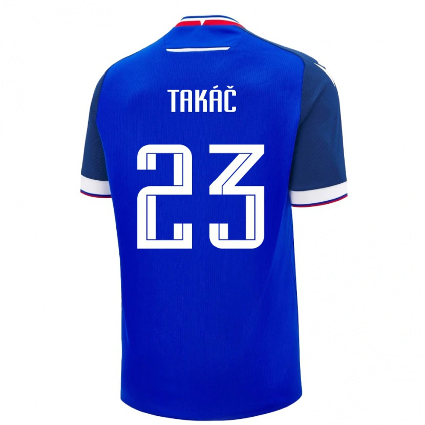 Danxen Dětské Slovensko Dominik Takac #23 Modrá Bílá Domů Hráčské Dresy 26-28 Dres