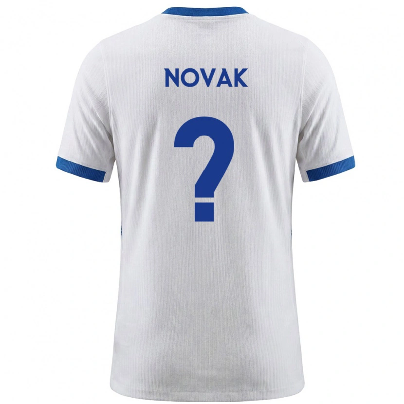 Danxen Dětské Slovinsko Luka Novak #0 Bílá Modrá Domů Hráčské Dresy 26-28 Dres