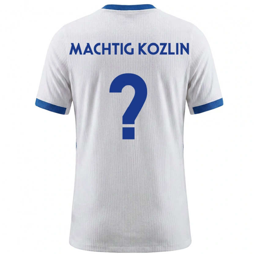Danxen Dětské Slovinsko Vid Mächtig Kozlin #0 Bílá Modrá Domů Hráčské Dresy 26-28 Dres