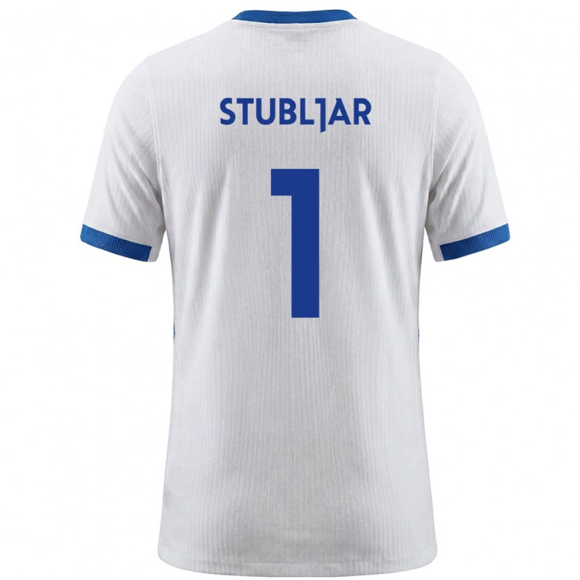 Danxen Dětské Slovinsko Lovro Stubljar #1 Bílá Modrá Domů Hráčské Dresy 26-28 Dres