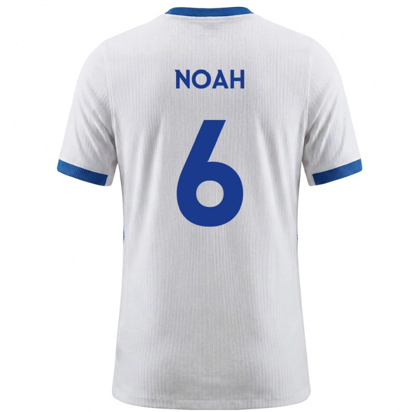 Danxen Dětské Slovinsko Noah Weißbach #6 Bílá Modrá Domů Hráčské Dresy 26-28 Dres
