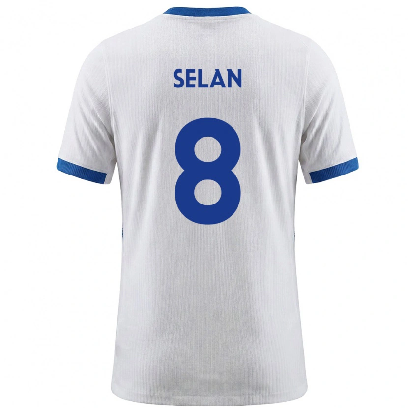 Danxen Dětské Slovinsko Beno Selan #8 Bílá Modrá Domů Hráčské Dresy 26-28 Dres