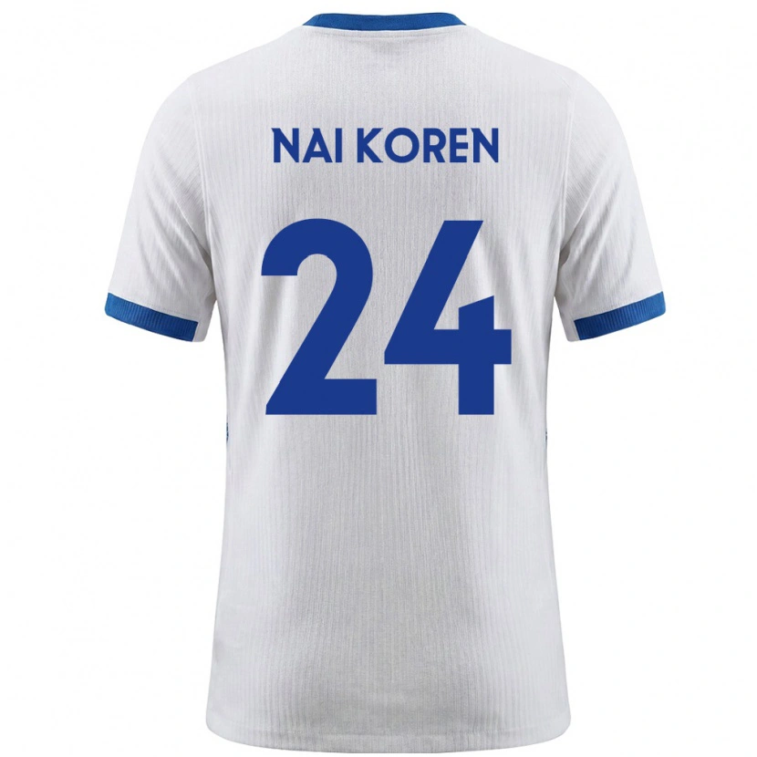 Danxen Dětské Slovinsko Tian Nai Koren #24 Bílá Modrá Domů Hráčské Dresy 26-28 Dres