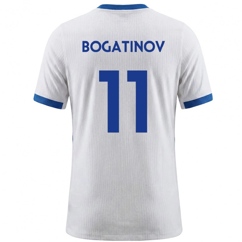 Danxen Dětské Slovinsko Gabriel Bogatinov #11 Bílá Modrá Domů Hráčské Dresy 26-28 Dres