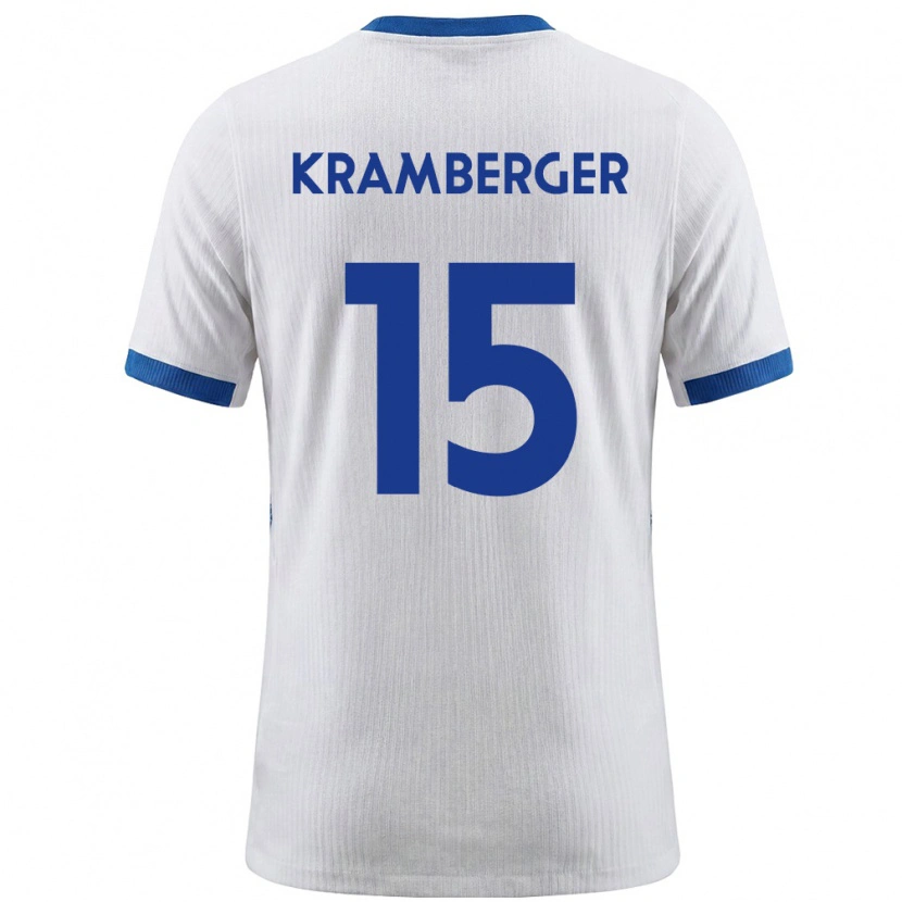Danxen Dětské Slovinsko Mark Kramberger #15 Bílá Modrá Domů Hráčské Dresy 26-28 Dres