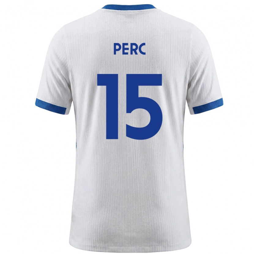 Danxen Dětské Slovinsko Nick Perc #15 Bílá Modrá Domů Hráčské Dresy 26-28 Dres