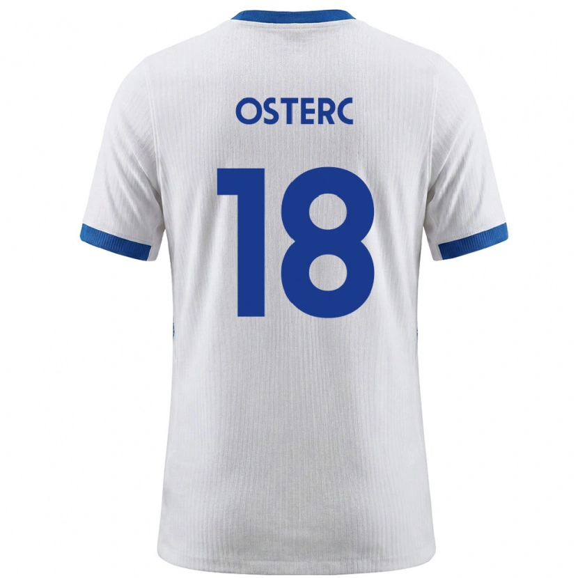 Danxen Dětské Slovinsko Niko Osterc #18 Bílá Modrá Domů Hráčské Dresy 26-28 Dres