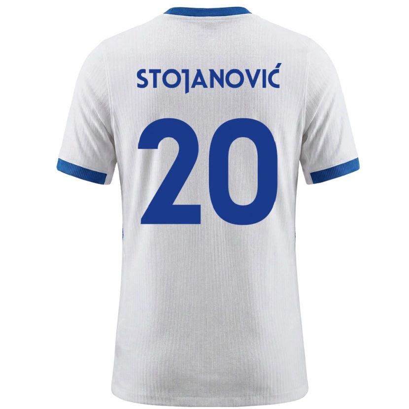 Danxen Dětské Slovinsko Petar Stojanović #20 Bílá Modrá Domů Hráčské Dresy 26-28 Dres