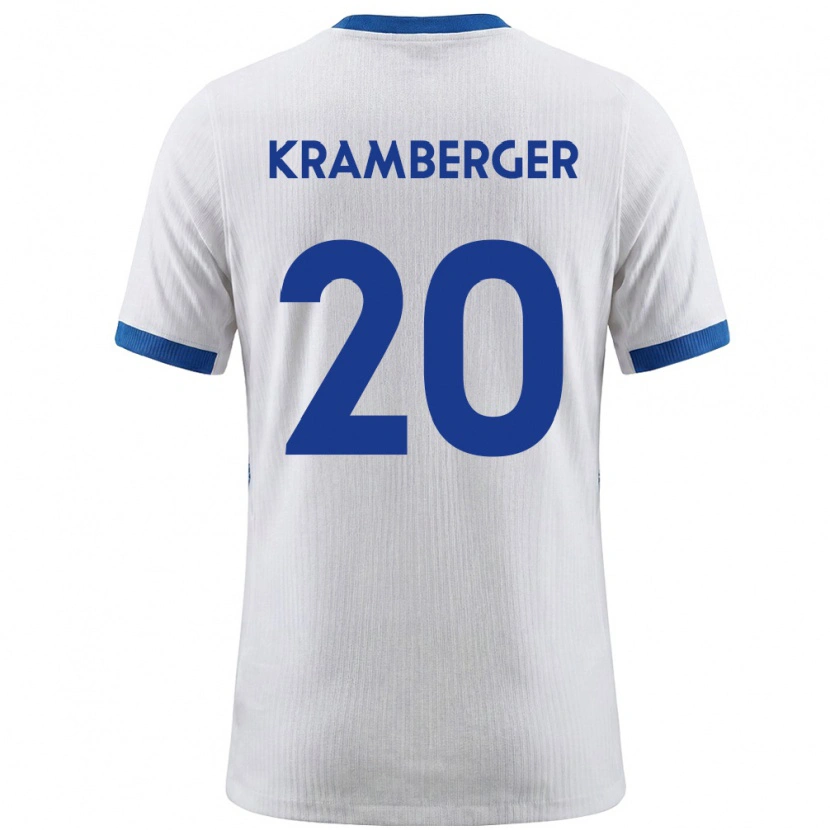 Danxen Dětské Slovinsko Enej Kramberger #20 Bílá Modrá Domů Hráčské Dresy 26-28 Dres