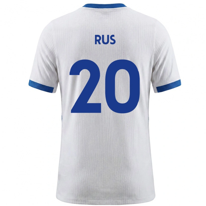 Danxen Dětské Slovinsko Luka Rus #20 Bílá Modrá Domů Hráčské Dresy 26-28 Dres