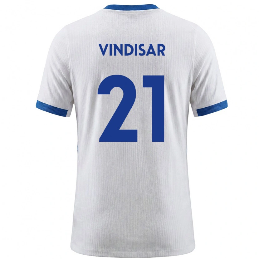 Danxen Dětské Slovinsko Zala Vindišar #21 Bílá Modrá Domů Hráčské Dresy 26-28 Dres