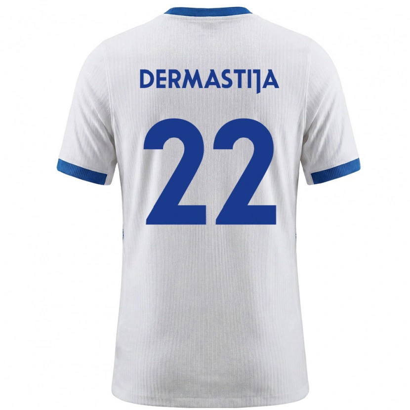 Danxen Dětské Slovinsko Nejc Dermastija #22 Bílá Modrá Domů Hráčské Dresy 26-28 Dres