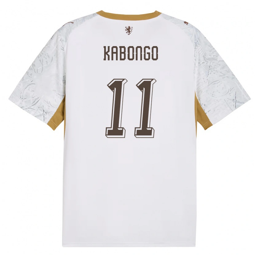 Danxen Dětské Česko Christophe Kabongo #11 Smetanová Zlatá Šedá Daleko Hráčské Dresy 26-28 Dres